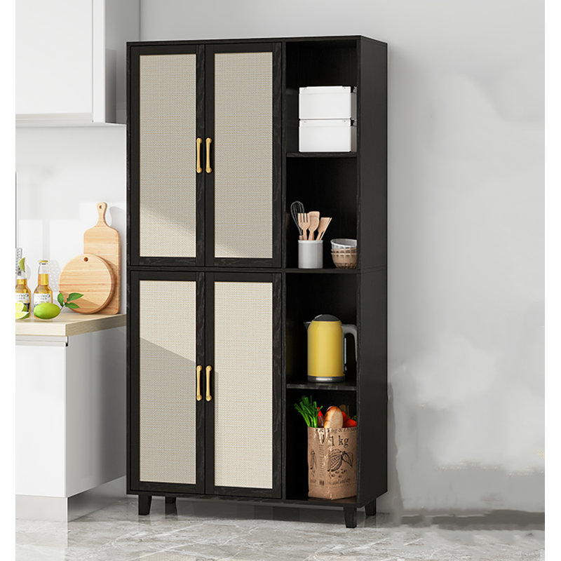 Medium Density Fiberboard (MDF) Storage System, Noir