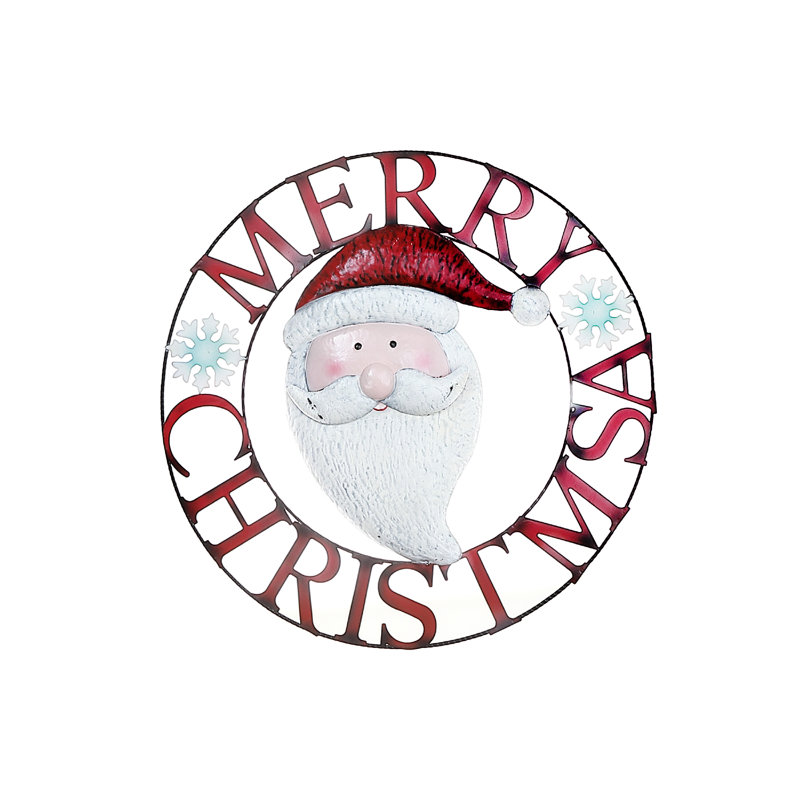 Santa Wheel Wall Decor