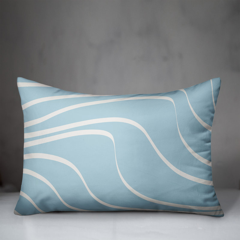  Striped Throw Pillow, Blue