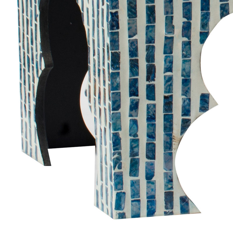 Ensemble de deux tabourets Dorcy Capiz, Bleu