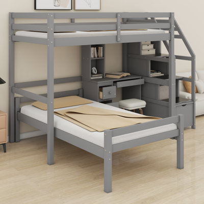Lit mezzanine avec lit autonome