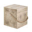 Table d'appoint d'extérieur carrée en grain de bois MGO avec corde tressée simulée - Table de bout intérieure rétro pour la maison et le patio