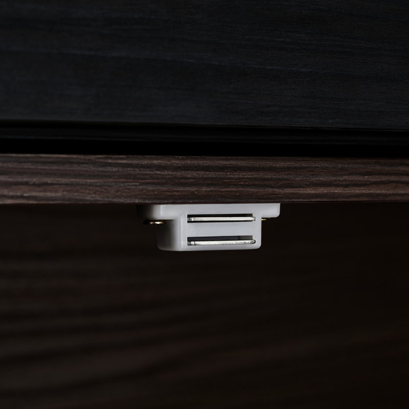 Armoire de rangement rotative à 90 degrés de 2 armoires de rangement multifonctionnelles de 32,5 po à 58,8 po de largeur, pour couloir, salon noir et noyer avec tiroir, buffet rotatif, bureau extensible, salle à manger