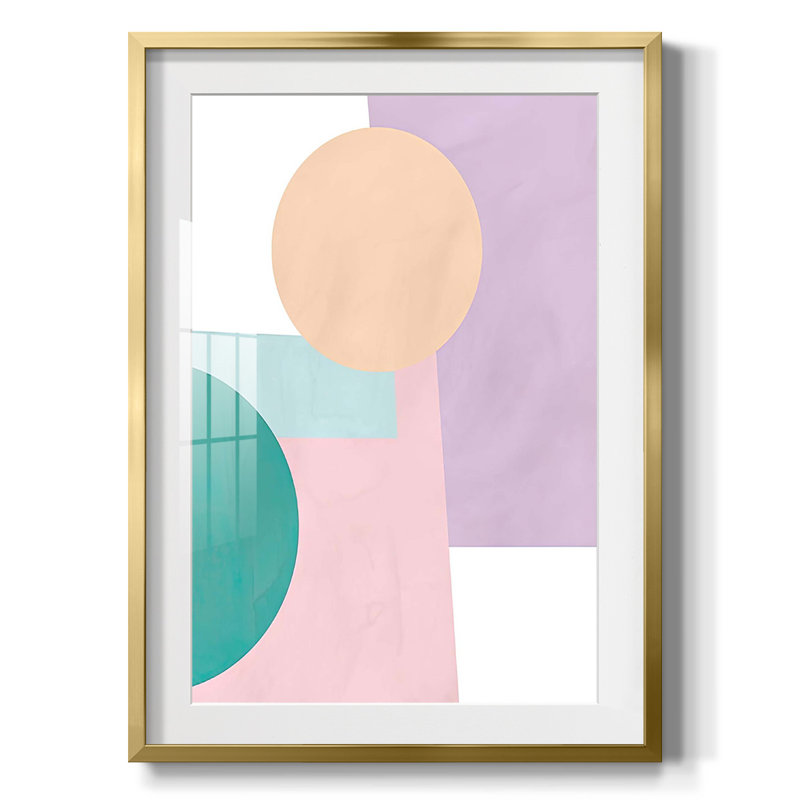 «Paper Daydream I», reproduction encadrée, Papier avec cadre doré, Blanc