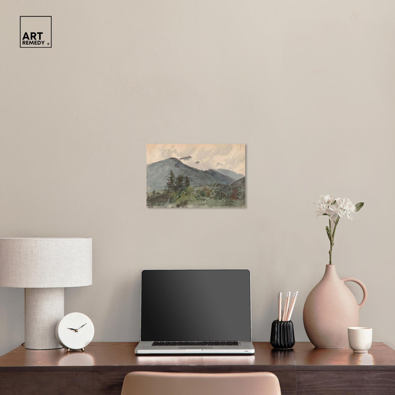 Art de paysage classique sur toile White Mountains par Art Remedy, Toile tendue, H 10 po x l 15 po x P 1,5 po