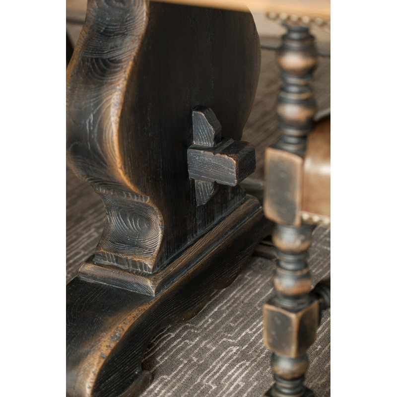 Hill Country Black and Brown Extendable Dining Table