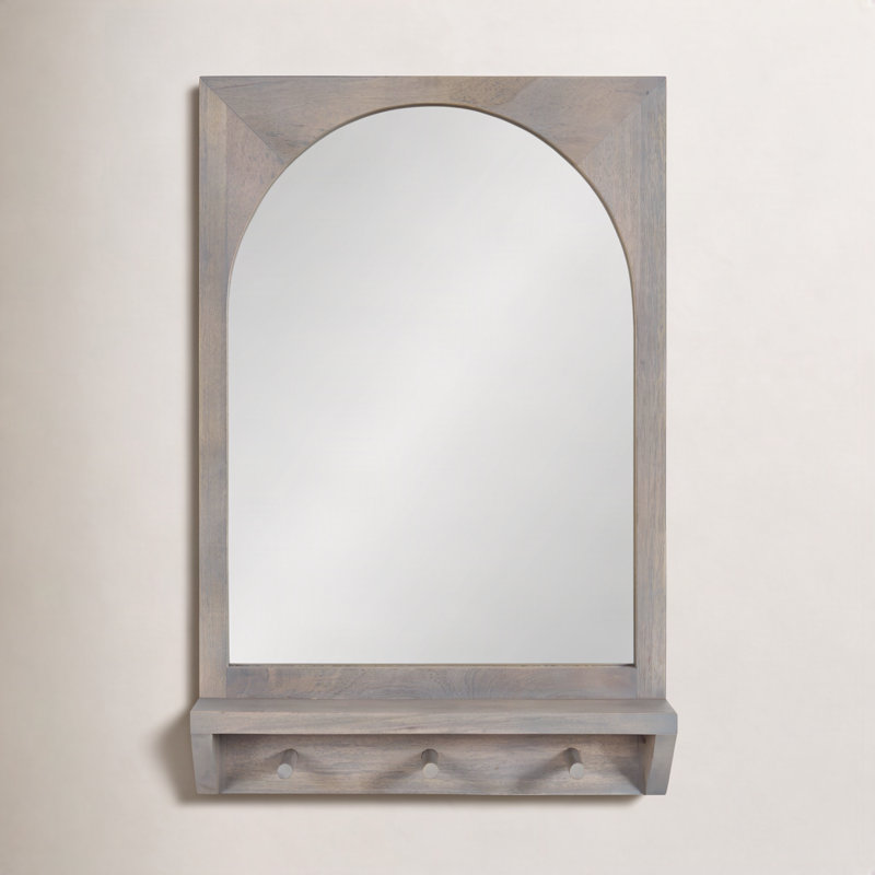 Julianna Wood Mirror, 30" x 20", White