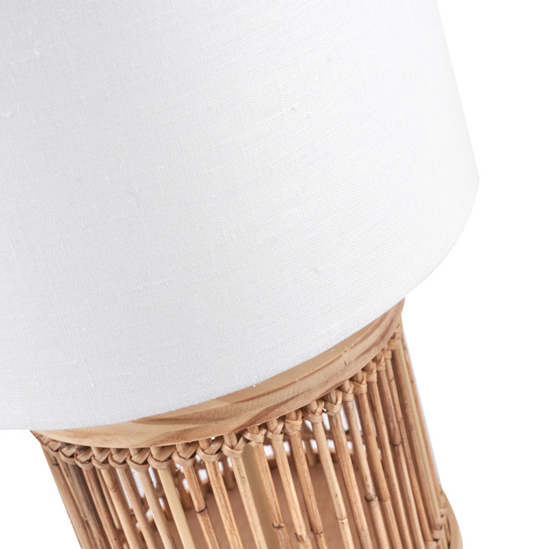 Delarue Wicker/Rattan Lamp, 37cm H x 25cm W x 25cm D