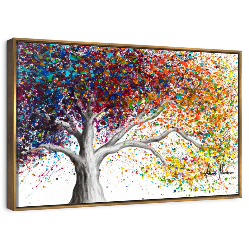 La couleur des rêves, 46 po x 31 po, Cadre flottant doré