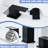 3 Hole 8 Inch Widespread Matte Black Stainless Steel Bathroom Sink Faucet, Double Lever Handles, Avoid Dripping Cartridge Valve