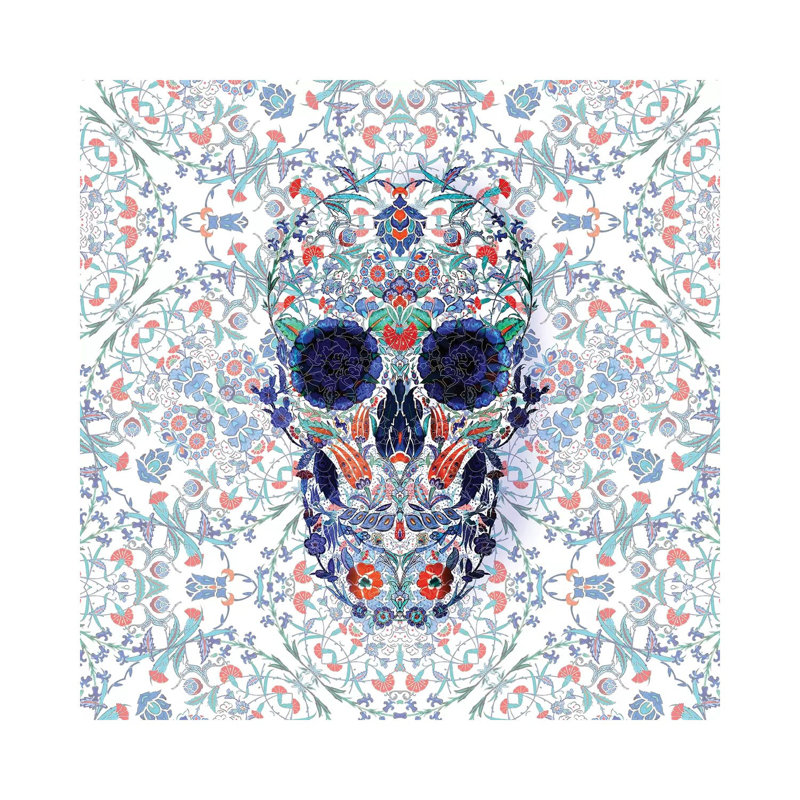 Chini Skull by Ali Gulec - Wrapped Canvas Print, 30.48 cm H x 30.48 cm W x 1.91 cm D