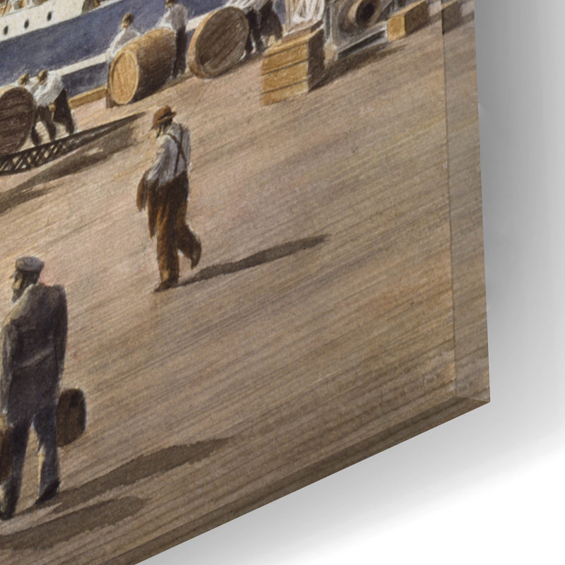 «The Green St. Wharf» par Stanton Manolakas, H 12 po x l 16 po x P 0,13 po