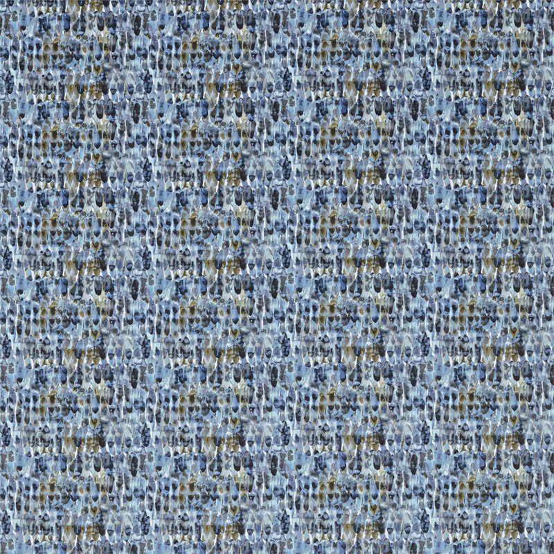Kelambu Fabric, Indigo/Pebble