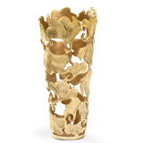 Ginkgo Metal Table Vase