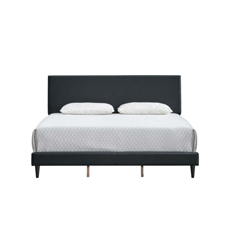 Lit Baron (matelas non inclus), Noir, noir, noir, noir, Très grand lit