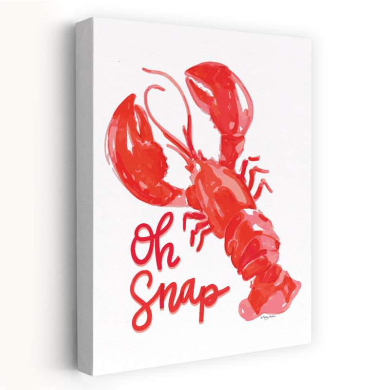 Oh Snap Lobster Lobster Lobster Art côtier, H 48 po x l 32 po