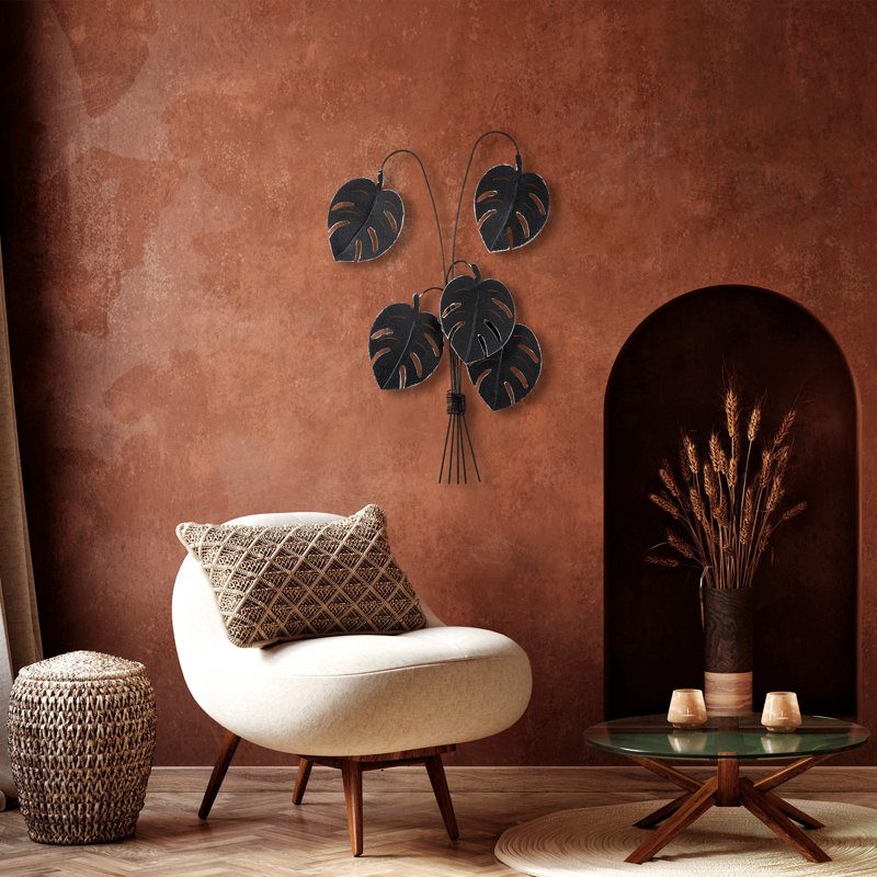 Handmade Decorative Metal Wall Accessory, 12.6 x 35.4 inches | 100% Metal, Thickness: 0.06 inches | Unique Hand-Painted Design, Perfect for Home Decor | Versatile Wall Hanging with Distinctive Color Variations
