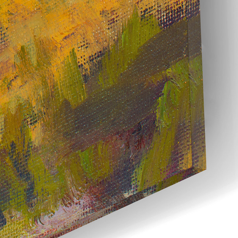 «Eucalyptus Path» par Alice Weil, art mural en verre acrylique, H 16 po x l 12 po x P 0,13 po