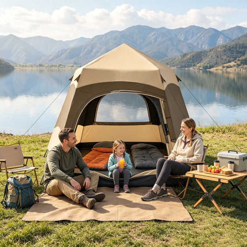 3 Person Tent, Brown