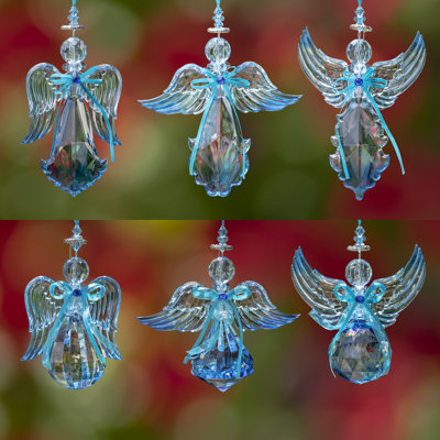 4 " Geometric Acrylic Angel Ornament
