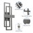 Gursimar 20''H LED Dimmable Gray Iron Flush Mounted Sconce-1735823785-1715841627