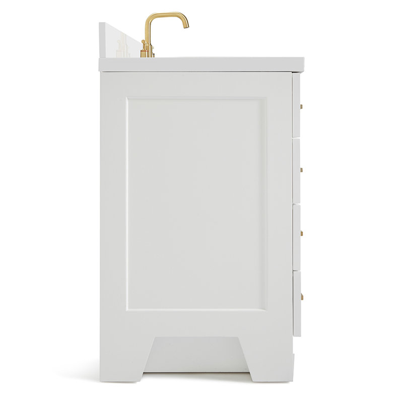 ARIEL TAYLOR 37 IN LEFT OFFSET RECTANGLE SINK VANITY, White, Right , Oval