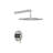 Shower Faucet In Brushed Nickel - 10-Inch Rainfall Head, Valve, Wall Mount Installation & Moth Rain Faucet, Mount, Easy