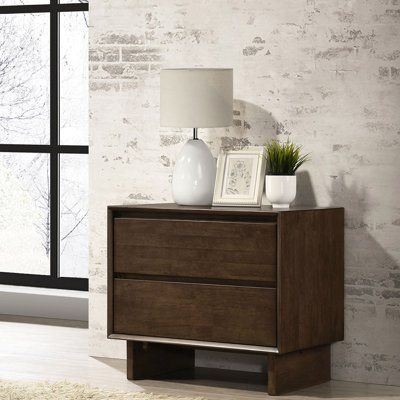 Table de chevet brun chaud Hemlock