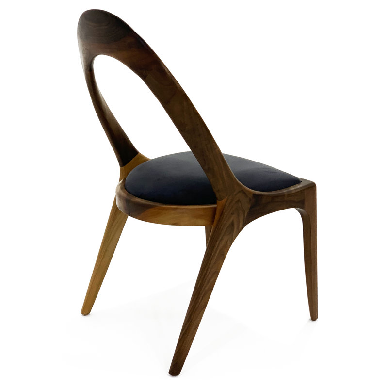 Chaise d'appoint Nyks en brun / noir