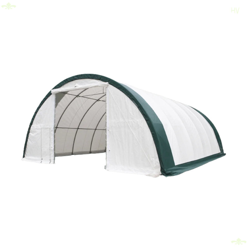 Single Truss Arch Storage Shelter 11Oz PE, 179.97" H x 780.05" W x 360.05" D