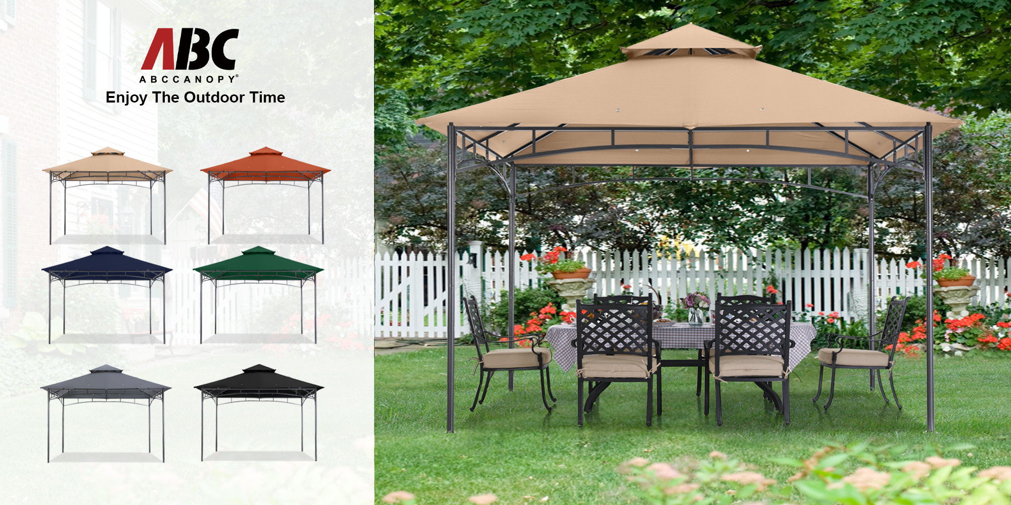 ABCCANOPY The Soft Roof Gazebos 12 Ft. W x 10 Ft. D Steel Patio Gazebo & Reviews Wayfair Canada
