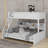 Twin XL Over Queen Bunk Bed With Storage Cabinets And USB Ports-1203978512