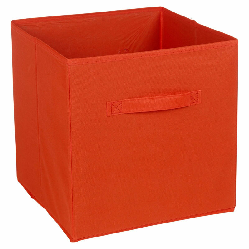 Iron Standard Bookcase, Red, Standard (2 Shelf Tiers), H68.5 x W70 x D34.5cm