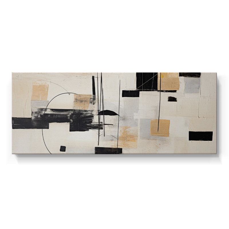 Abstrait, série CCLX, toile tendue avec châssis, prête à être accrochée, H 12 po x l 30 po