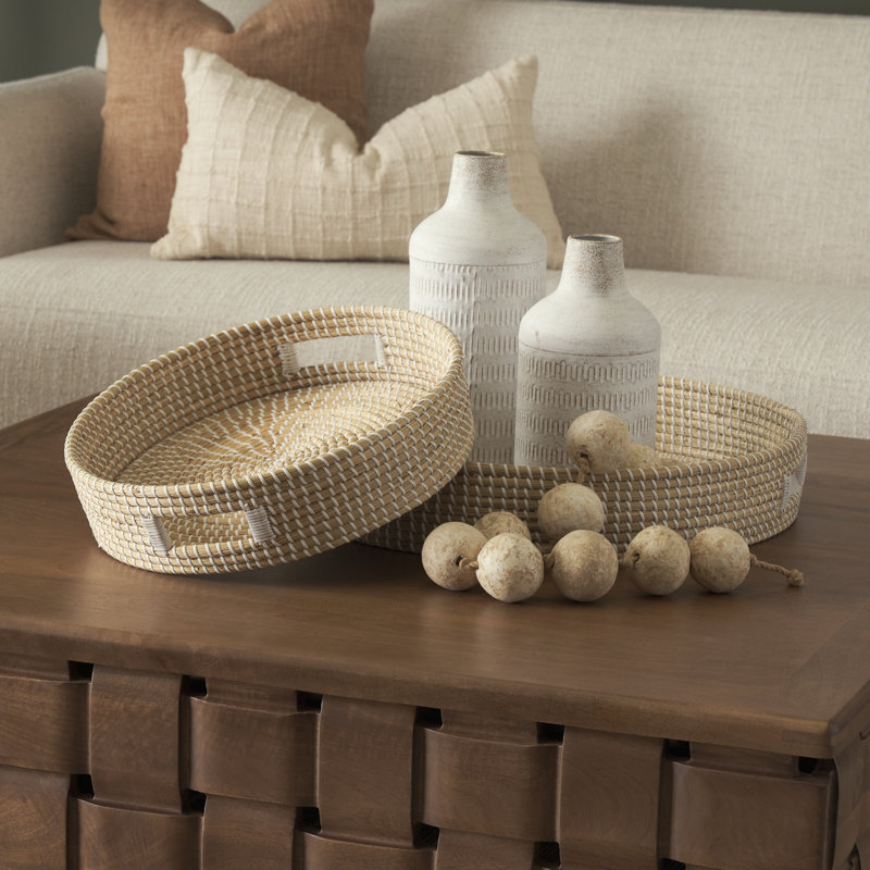 Natural Fibers Tray - Set of 2