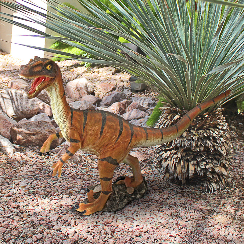 Velociraptor Scaled Dinosaur Statue