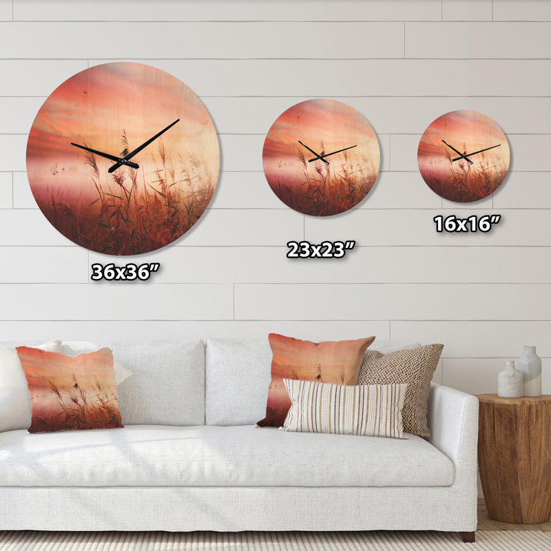 Horloge murale Foggy Land, Moyen