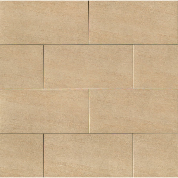Moonstone 12" x 24" Porcelain Field Tile in Beige
