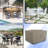 Outdoor Square Dining Table & Chair Set Cover, 1000D PVC-Coated Heavy Duty Waterproof Patio Furniture Cover, UV & Tear-Resistant with Air Vents & Drawstrings-1466450507