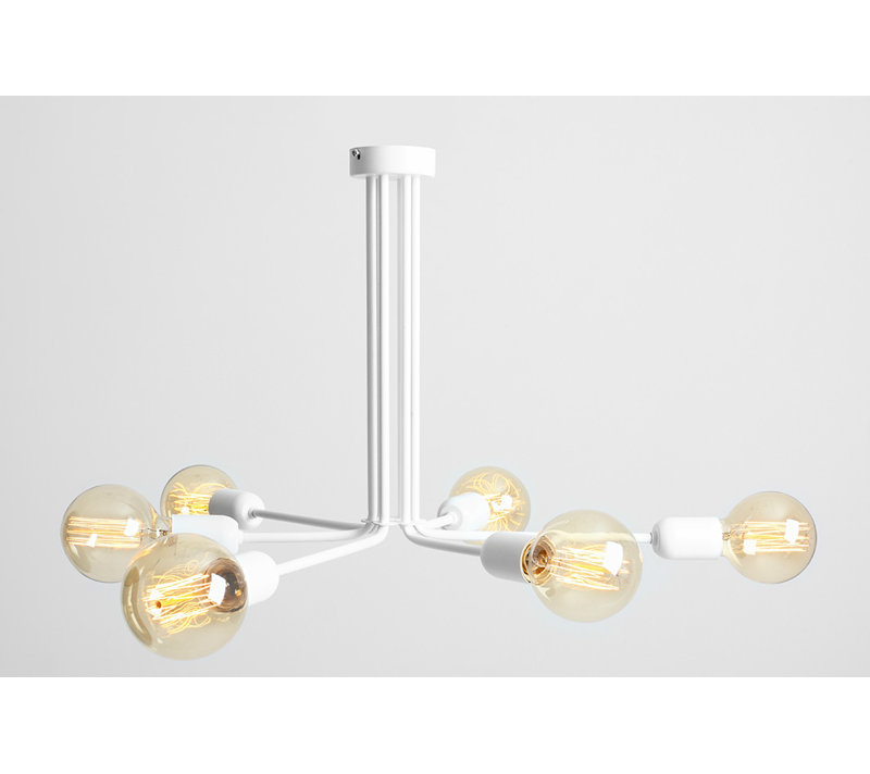 Elidge 6 - Light Sputnik Chandelier, White