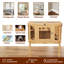 Grande cage d'intérieur en bois pour hamster avec pieds de table détachables et coins arrondis, naturel