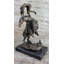 Sculpture en bronze Statue d'un Amérindien sautant par-dessus Buffalo et cheval