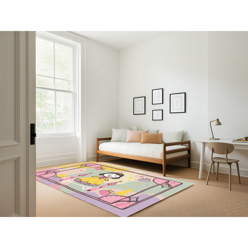 Tapis fantaisie East Urban Home, Rectangulaire 2 pi x 3 pi