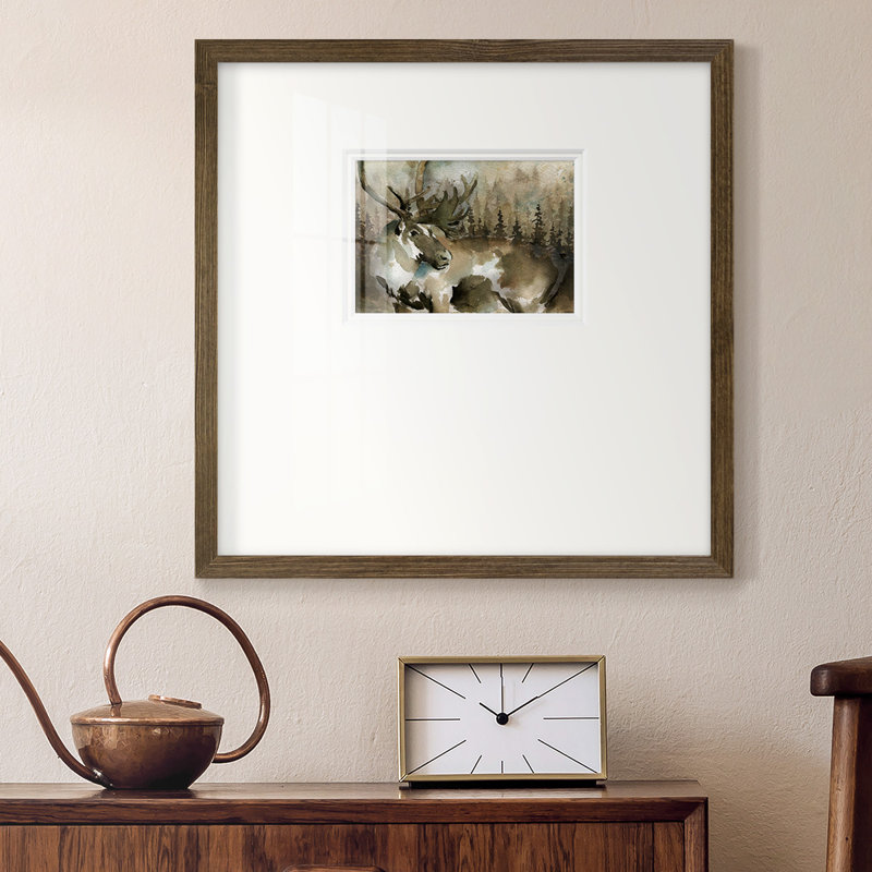 Lodge Twilight Iiimpemium, reproduction encadrée, H 17 po x l 17 po, Brown Framed Paper