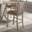 Ensemble de 2 chaises de salle à manger à hauteur de comptoir de style rustique moderne en bois massif