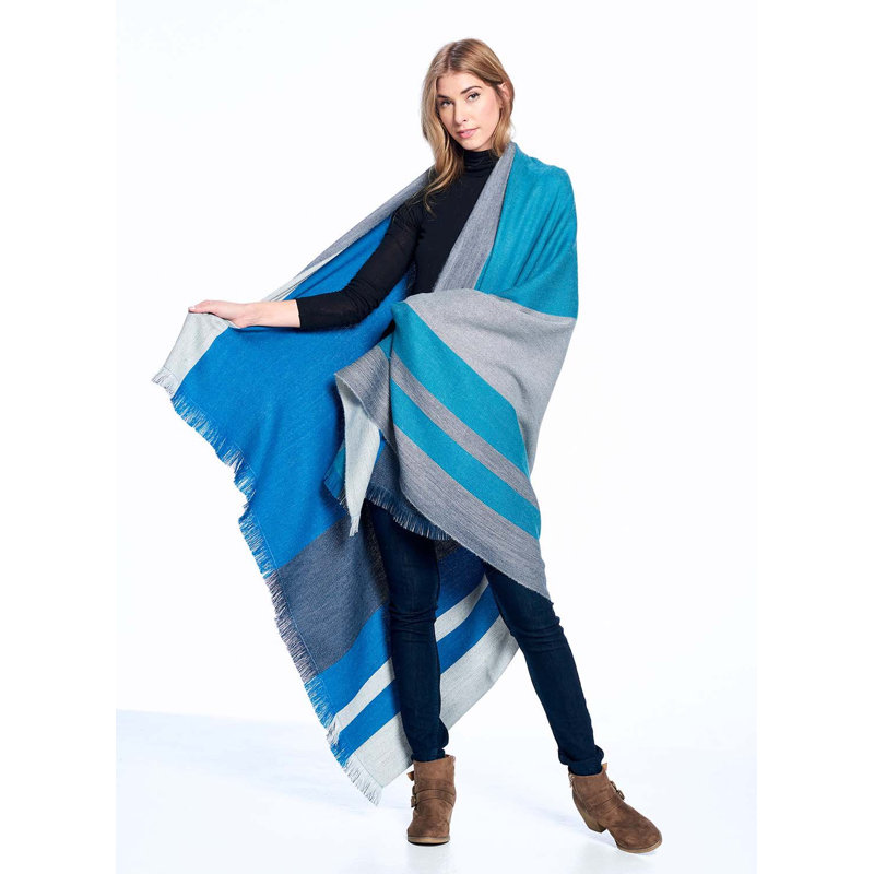 Hand Woven Throw Blanket, Blue Nile