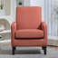 Fauteuil d'appoint rembourré en faux lin, fauteuil avec structure en bois massif, fauteuil simple pour le salon, la chambre à coucher