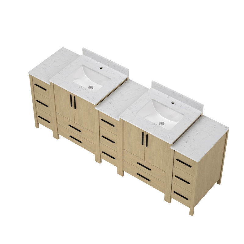 Armoire de meuble-lavabo double 84 po x P 22 po x H 34 po, 84"