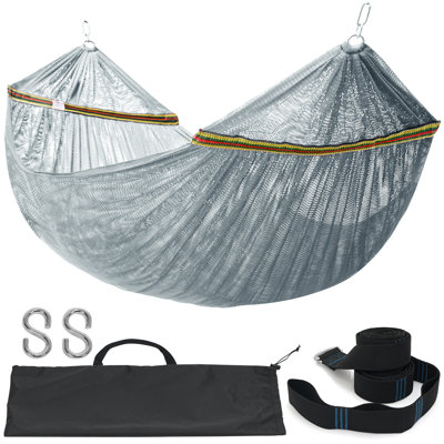 Tranquillo Hammock 550lbs Portable Camping Hammock with Hammock Tree Straps/Indoor Travel Patio Garden, Grey