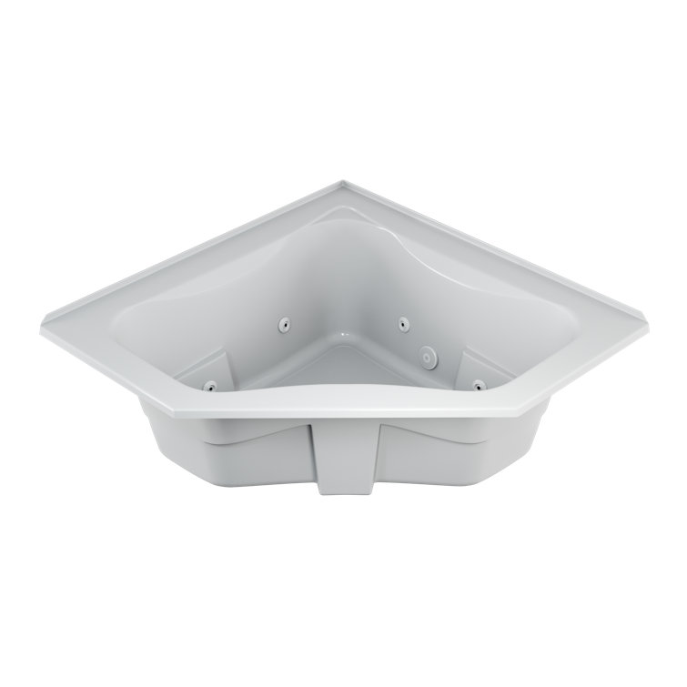 SIGNATURE® Corner 6060 Drop-In Soaking RH 3-Tile Flange Oyster